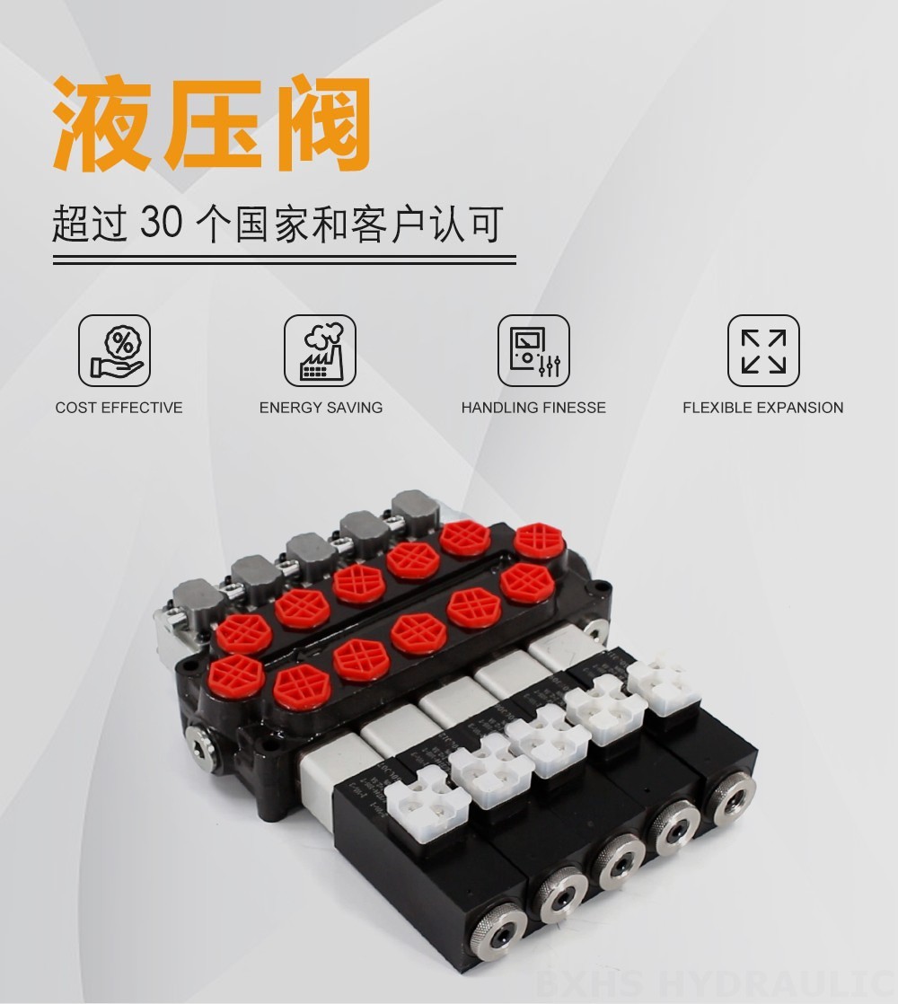 Q45 电磁+手控 5路 单块式方向阀